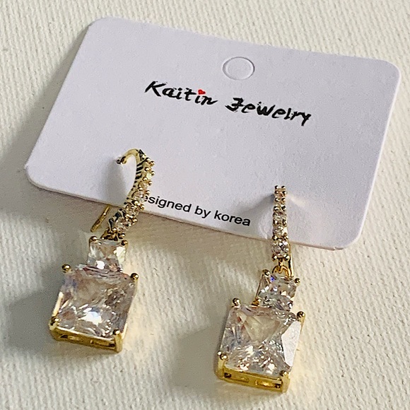 🔥 square Rhinestone Retro Earrings - Picture 2 of 5